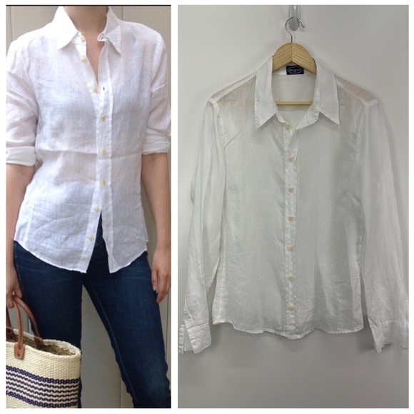 Scoop NYC Linen Button-Down Shirt L - Picture 1 of 8